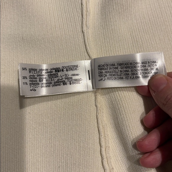 Zara Ivory Buttoned Sweater Vest, Sz Small, Gold buttons - Picture 9 of 11